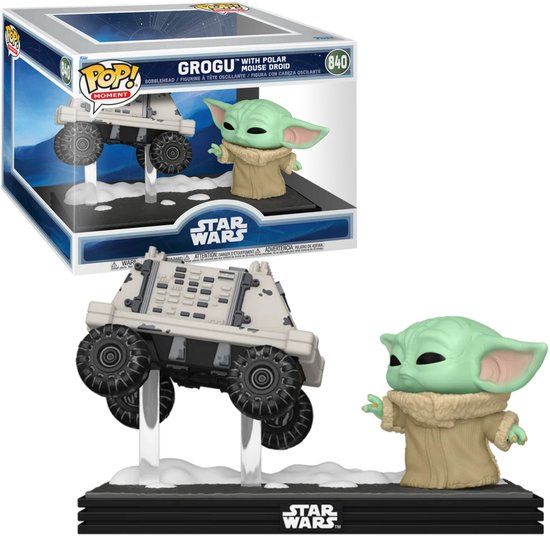 Funko Star Wars: The Mandalorian and Grogu POP! Moment Vinyl Figuur Grogu met Polar Mouse Droid 9 cm