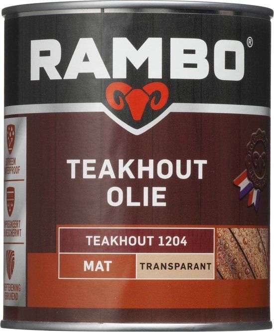 Rambo Teak Olie Transparant Teakhout 1204 750 cc
