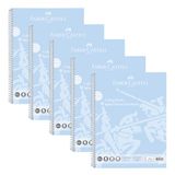 FABER-CASTELL Collegeblok DIN A4 gelinieerd, 5x80 vellen, 90 g/m², hemelsblauw