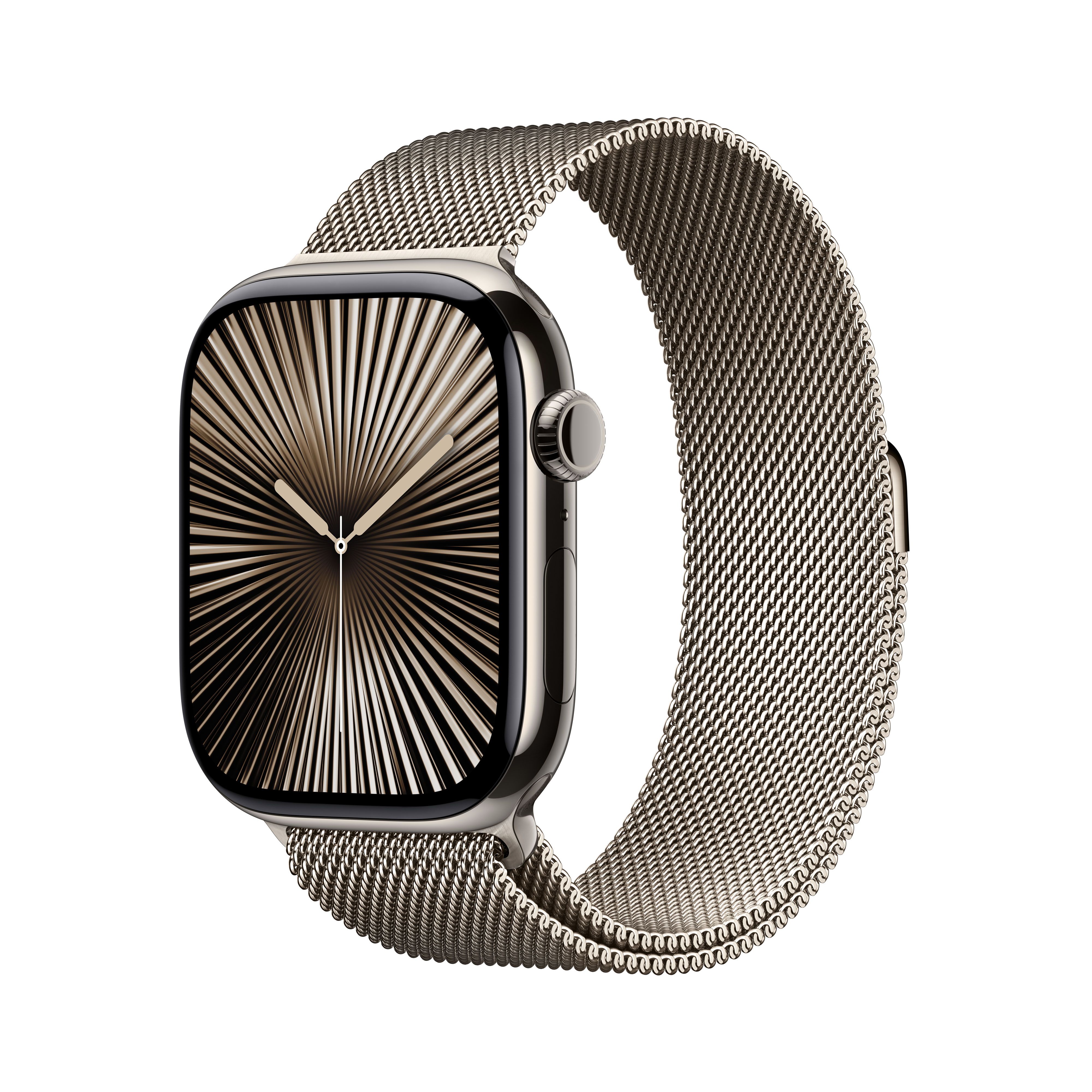 Apple Watch Series 10 46mm Natural Titanium - Natural Milanese Band (M/L)