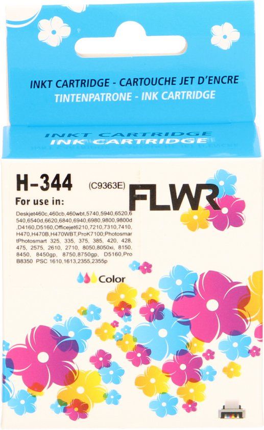 FLWR - Inktcartridge 344 Kleur - Geschikt voor HP - 8719551002242