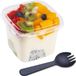 Ibenzoa® Verres à dessert réutilisables transparents avec couvercles et cuillères - 360 ml, Set de 50