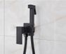 Bidet de toilette noir mat - Douche à main murale avec pistolet pulvérisateur - Mélangeur d'eau chaude/froide - Trou unique - Augmentation de la pression