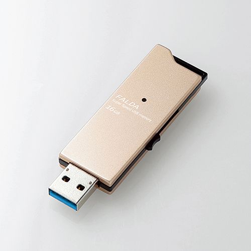 Elecom MF-DAU3016GGD USB-stick - 16GB - Zwart/Goud