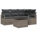 vidaXL Canapé 5 pièces Gris clair Polyrattan