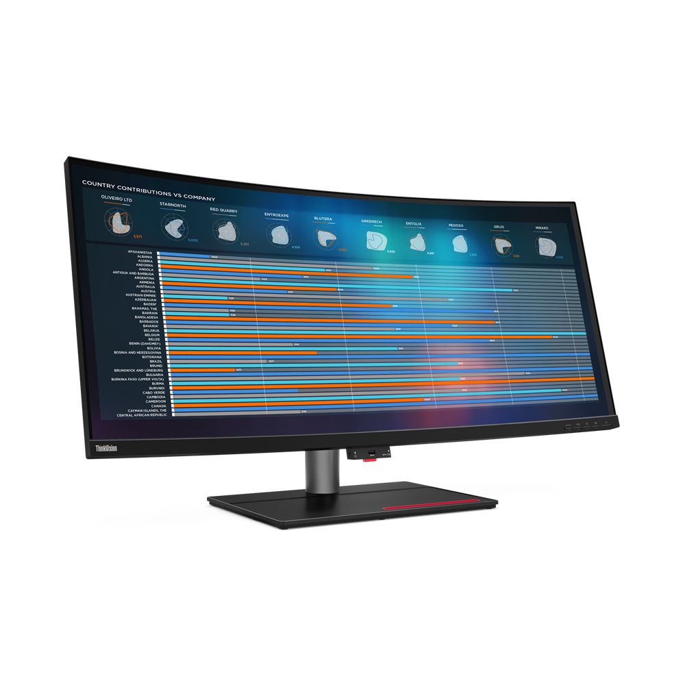 Lenovo ThinkVision P40w-20 39.7" Curved Monitor - 5120 x 2160, 75Hz, IPS, HDMI, USB-C, Gaming