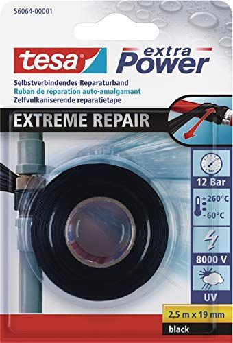 tesa extra Power Extreme Repair Tape - 2.5m x 19mm - Black