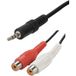 Câble Jack / RCA Jack Ø 3,5 Mâle / 2 RCA Femelles 1,50 Mètre