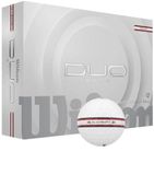 Wilson DUO Soft TRK360 Golfballen 2025 - Wit Rood - 12 Stuks