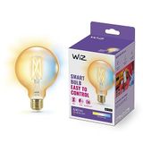 WiZ Filament Lamp Globe - Warm- tot Koelwit Licht - Slimme LED Verlichting - E27 fitting - 50W - Goud - Wi-Fi - Kleine bol: G95