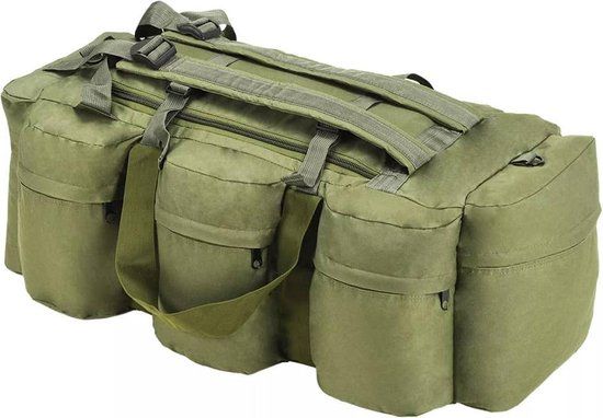 vidaXL Plunjezak 3-in-1 legerstijl 45 L Olijfgroen