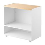 Yamazaki YA01424 Kantoor Ladeblok Wit Staal, Hout