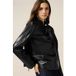 Veste de motard Oltre avec détails tressés noir