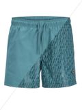 Jack & Jones Heren Zwemshort JPSTMAUI Splash Magic Groen/Blauw - Maat XXL