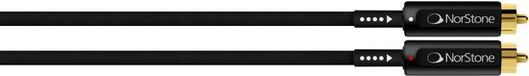 NorStone Arran RCA 150 RCA Interlink Kabel Zwart 1,5 meter (2 stuks)