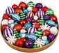 Decoris Kerstballen en ornamenten - 50 stuks - gekleurd - kunststof