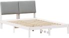 vidaXL Bedframe Wit en lichtgrijs 160 x 200 cm Massief grenenhout