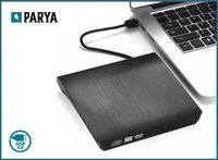 Parya - Plug & Play Externe CD/DVD Combo Drive Speler Reader - USB 3.0 CD-Rom Disk Lezer & Brander - Zwart
