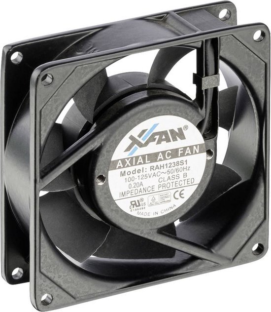 X-Fan RAH1238S1 Axiaalventilator 230 V/AC 163 m³/h (l x b x h) 120 x 120 x 38 mm