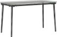 Table de jardin noir 80 x 40 x 45 cm poly rotin