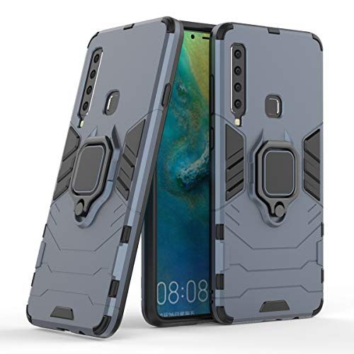 LuluMain Compatibel met Galaxy A9 (2018) Hoesje, 360 Graden Ring Standaard Schokbestendige Hoes voor Samsung Galaxy A9 (2018) (Marineblauw)