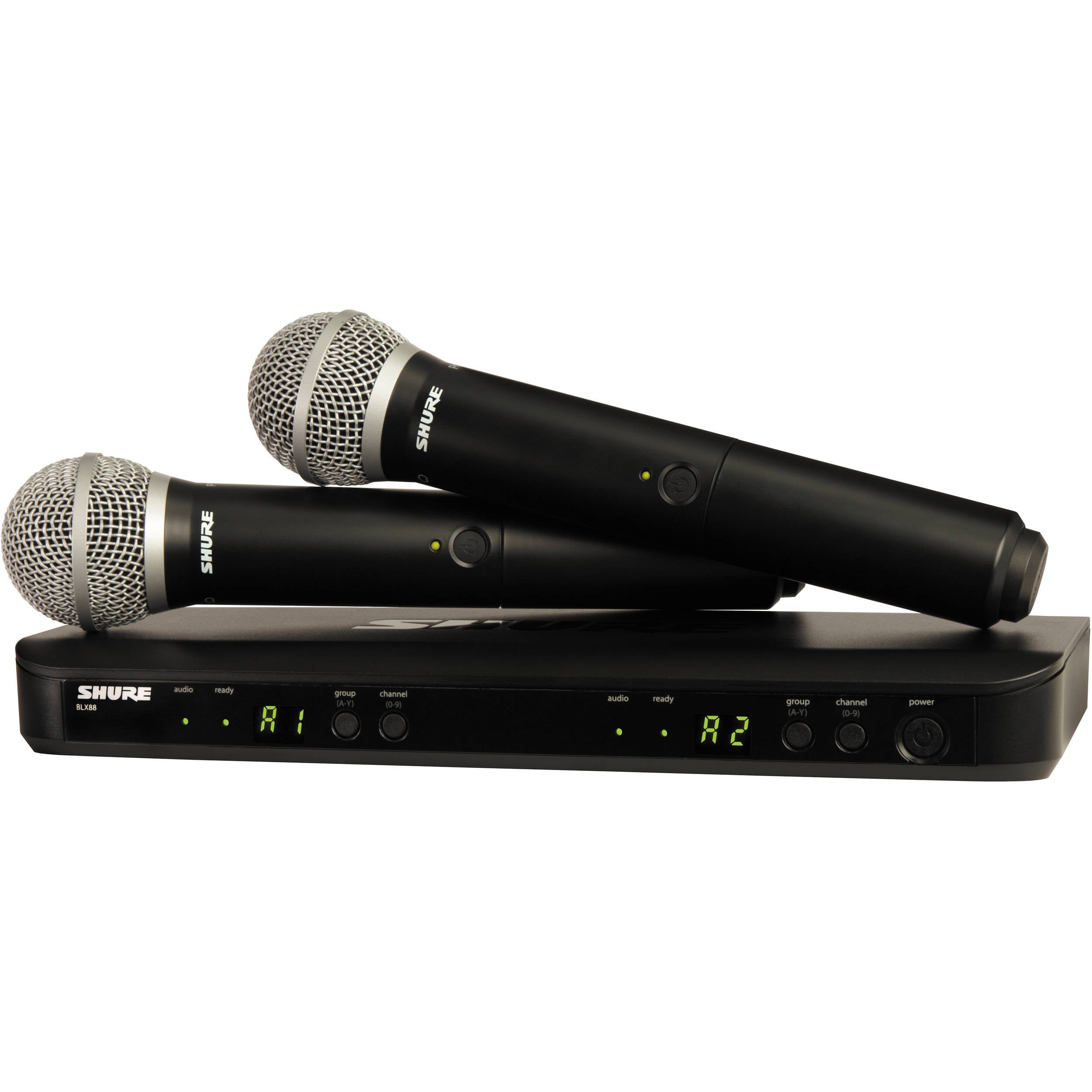 Shure BLX288E/PG58 Draadloos Handheld Systeem - H8E (518-542 MHz)