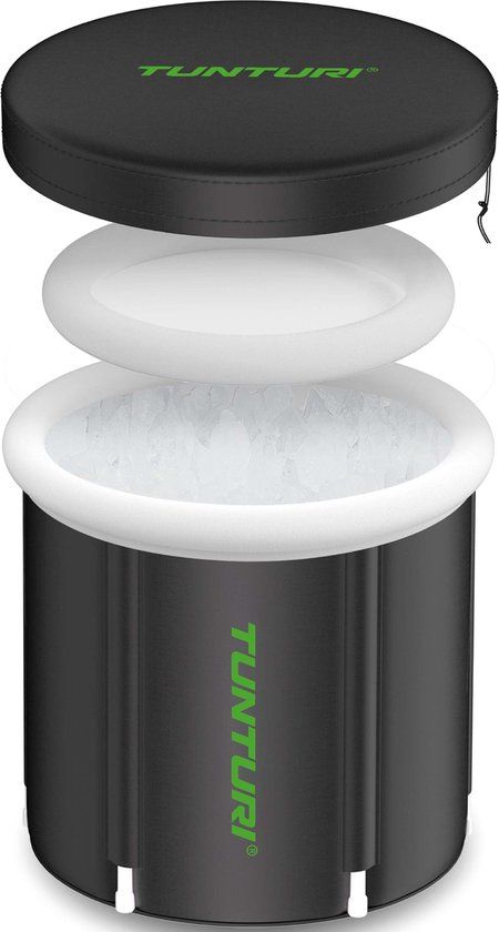 Tunturi IB30 IJsbad - Opblaasbaar Ice Bath - 75 cm - Dompelbad - Wit/Zwart