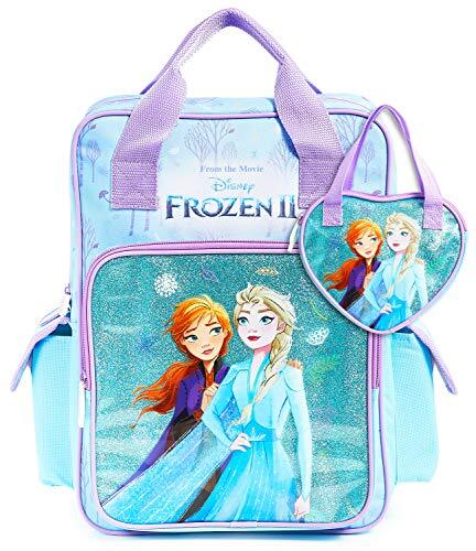 Disney Frozen 2 Rugzak + Handtas met Elsa en Anna, Leuke Schooltas met De Ijskoningin, 2 Fun Tassen Meisjes, Reistas Kind, Geschenk Idee Voor Meiden