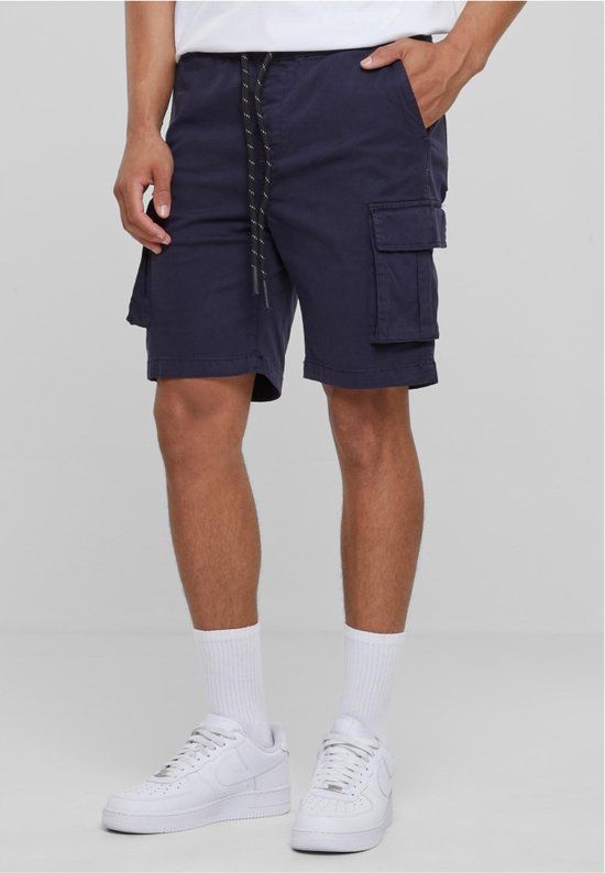 Urban Classics Drawstring Cargo Shorts - Men - L - Blue