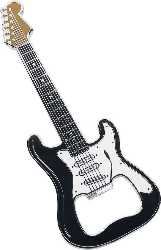 Guitar Classic Black Flesopener - RVS - Standaard