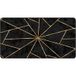Tapis Lavable Noir Et Doré 80x150 cm