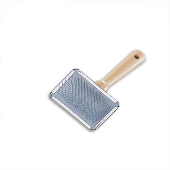 Nobby nature line slicker borstel met houten greep 6 cm x 4,5 cm - 1 st
