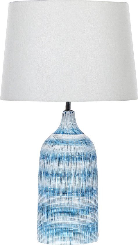 Beliani georgina - tafellamp-blauw-keramiek