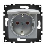 WESA PJ-18-G Schuko-stopcontact met EU-standaarddeksel, 16 A, 250 V, eenvoudige installatie met verschillende designs, zonder frame