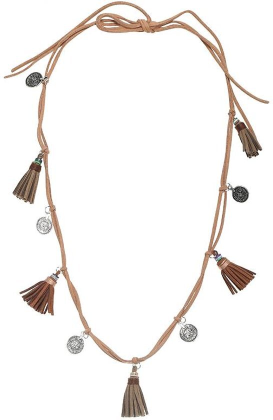 Joboly Ibiza boho ketting - Dames - Bruin - 115 cm