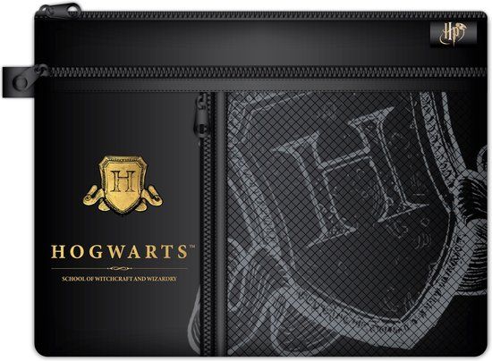 Harry Potter Hogwarts Shield Study Wallet with Multiple Compartments - Black