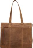 Hide & Stitches Idaho Laptoptas 15,6 inch - Leer - Bruin