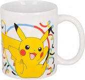 Pokémon Pokemon Koffiemok - drinkbeker - wit/geel - 300 ml - mokken - keramiek - stripfiguur print Pikachu