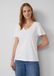 s.Oliver T-shirt V-hals Korte mouw Wit Katoen Elastaan 3XL