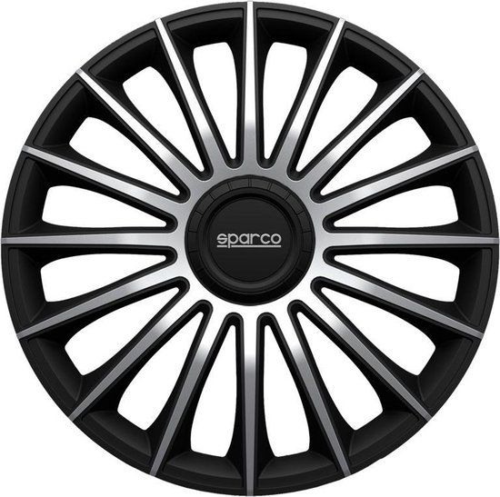 Sparco Treviso Radzierblenden 13 Zoll - Schwarz/Silber - Silber