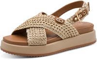 Tamaris Plateau Sandalen Dames Beige Leer Maat 36