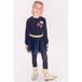 B.Nosy aansluitende longsleeve met print - donkerblauw