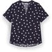 Tom Tailor Loose Fit Blouse V-Neck Navy Big Dot Design Maat 36
