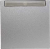 Hager 16261404 wandplaat/schakelaarafdekking aluminium - wandplaten en schakelafdekkingen (aluminium)