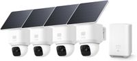 eufy eufyCam Solar, PTZ Camera, Camera Beveiliging, PTZ, 360° | 4 stuks, 2K, AI-tracking, zonne-energie, draadloos, met HomeBase