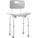 Chaise de douche en aluminium et plastique, hauteur réglable, 8 niveaux, 71-88 cm, pieds antidérapants