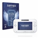 Savvies Screenprotector voor Nintendo Wii U GamePad (Controller) - Folie Beschermfolie transparant 6 Stuks