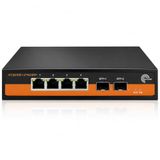 Elfcam® PoE Glasvezelschakelaar 10 Gb SFP+ RJ45 PoE