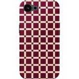 Selencia Vivid Backcover met MagSafe voor de Apple iPhone 17e / 16e - Check This Burgundy