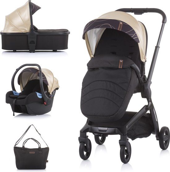 Chipolino 3-in-1 Emotion Gold Kinderwagen Set (incl. Autostoel)